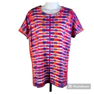 Gildan New Ladies S/S Tiedye T-Shirt Lrg